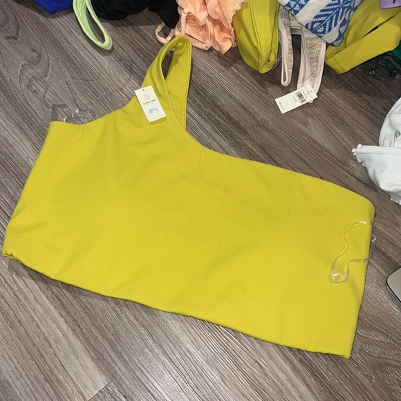 Aerie Goals One Shoulder Sports Bra yellow - Picture 5 of 7